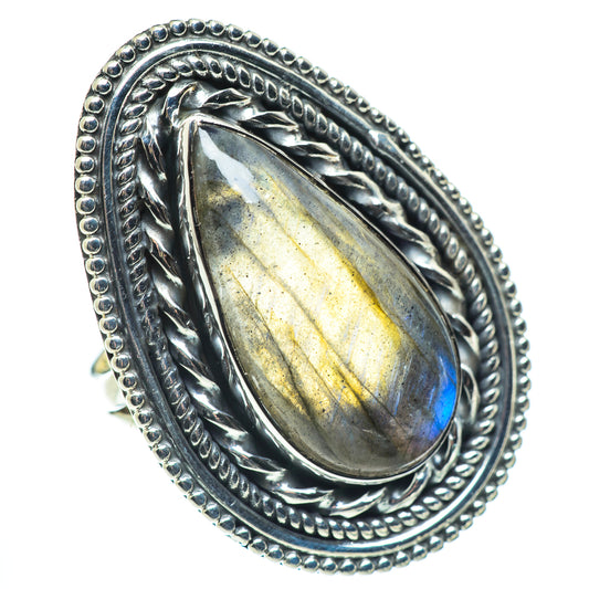 Labradorite Rings handcrafted by Ana Silver Co - RING57777