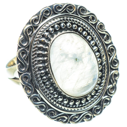 Rainbow Moonstone Rings handcrafted by Ana Silver Co - RING57825