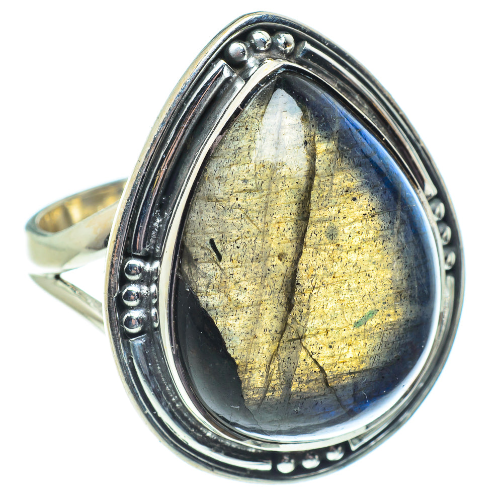 Labradorite Rings handcrafted by Ana Silver Co - RING57830