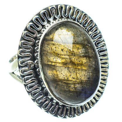 Labradorite Rings handcrafted by Ana Silver Co - RING57850