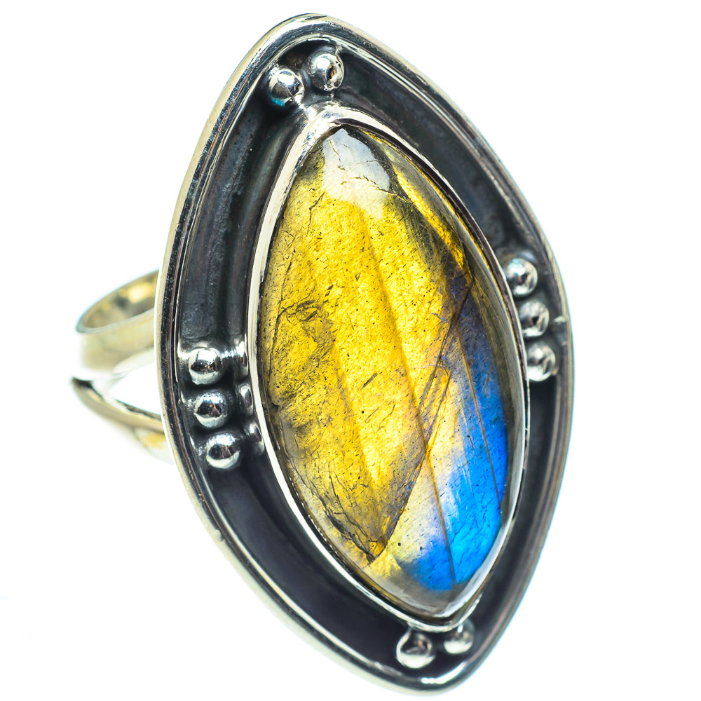 Labradorite Rings handcrafted by Ana Silver Co - RING57852