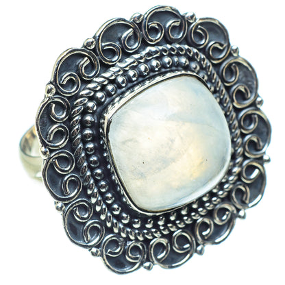 Rainbow Moonstone Rings handcrafted by Ana Silver Co - RING57859