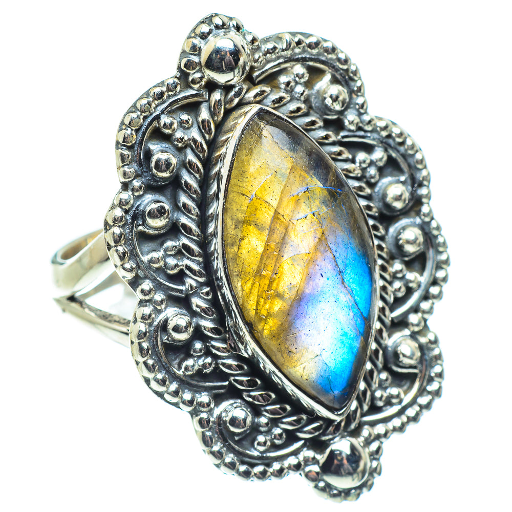 Labradorite Rings handcrafted by Ana Silver Co - RING57873