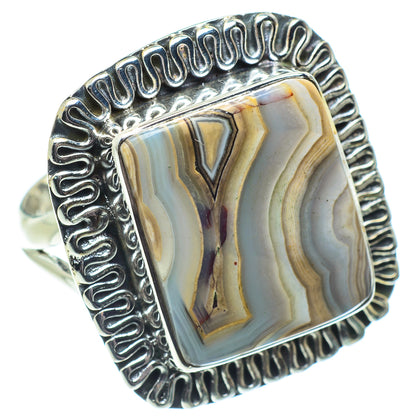 Laguna Lace Agate Rings handcrafted by Ana Silver Co - RING57881