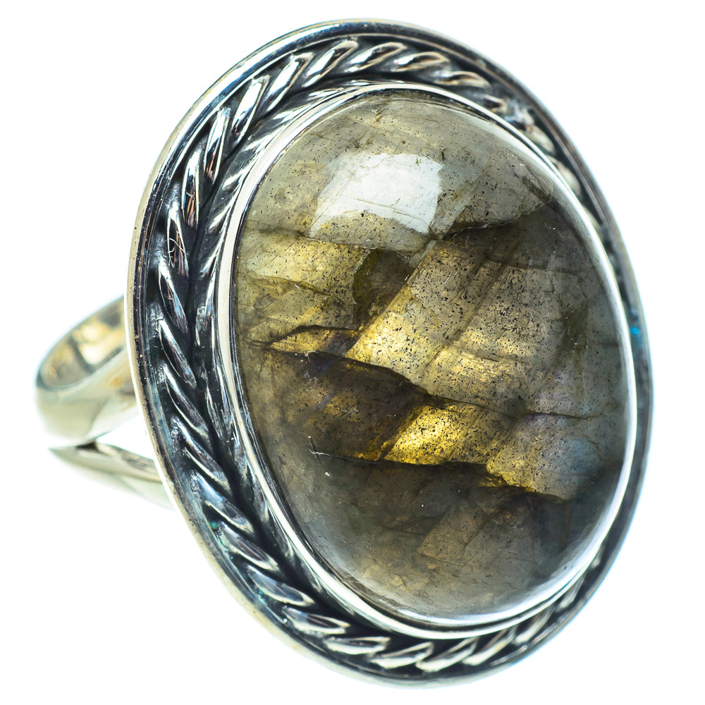 Rainbow Moonstone Rings handcrafted by Ana Silver Co - RING57888