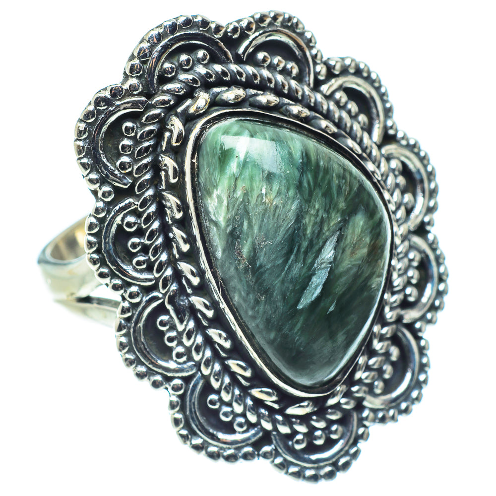 Seraphinite Rings handcrafted by Ana Silver Co - RING57910