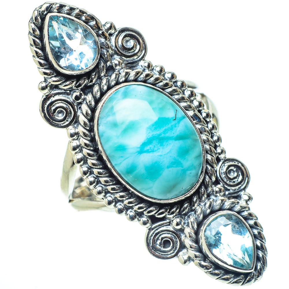 Larimar Rings handcrafted by Ana Silver Co - RING57943