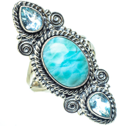 Larimar Rings handcrafted by Ana Silver Co - RING57943