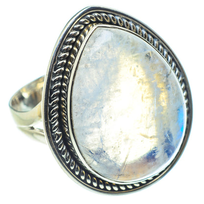 Rainbow Moonstone Rings handcrafted by Ana Silver Co - RING57987