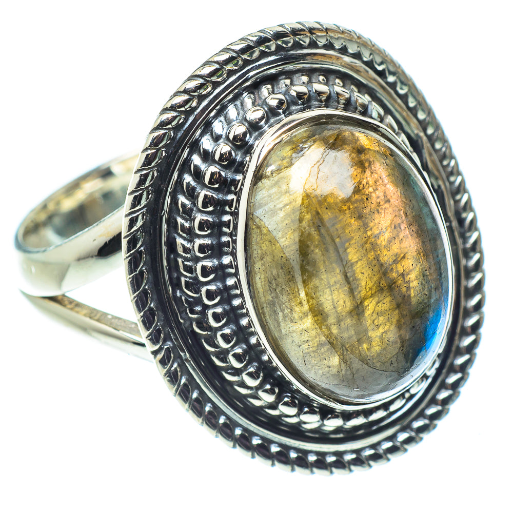 Labradorite Rings handcrafted by Ana Silver Co - RING58010