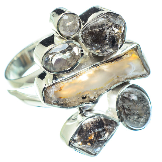 Geode Slice Rings handcrafted by Ana Silver Co - RING58025