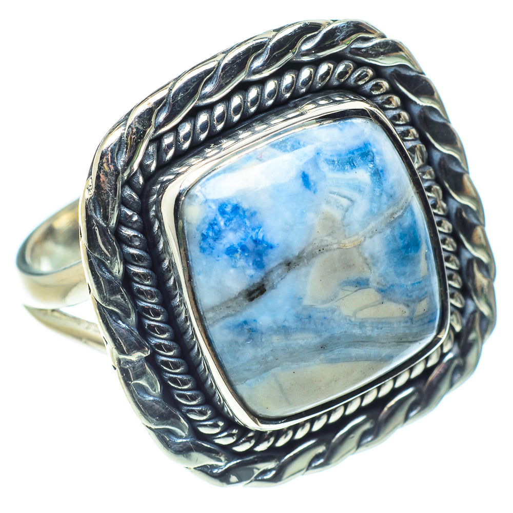 Blue Scheelite Rings handcrafted by Ana Silver Co - RING58032