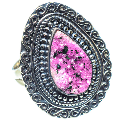 Cobalto Calcite Druzy Rings handcrafted by Ana Silver Co - RING58057
