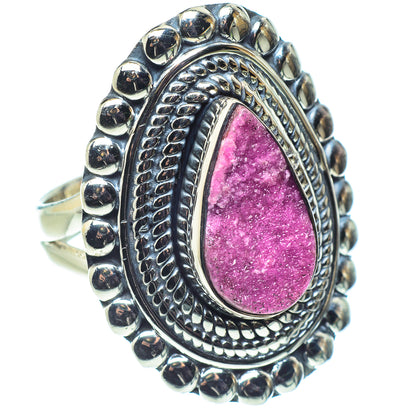 Cobalto Calcite Druzy Rings handcrafted by Ana Silver Co - RING58065