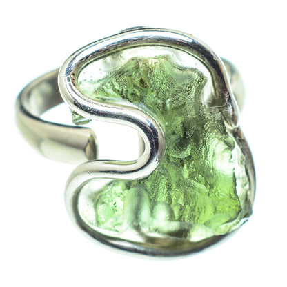 Czech Moldavite Rings handcrafted by Ana Silver Co - RING58075