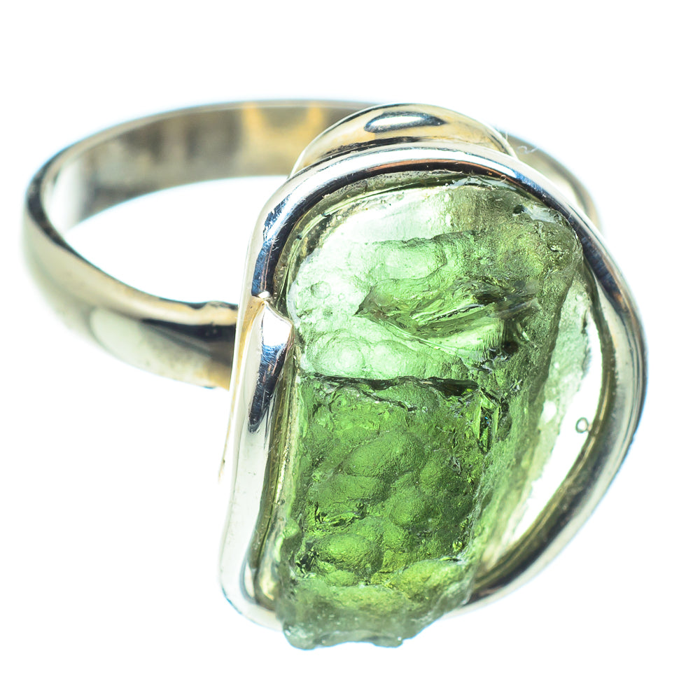 Czech Moldavite Rings handcrafted by Ana Silver Co - RING58077