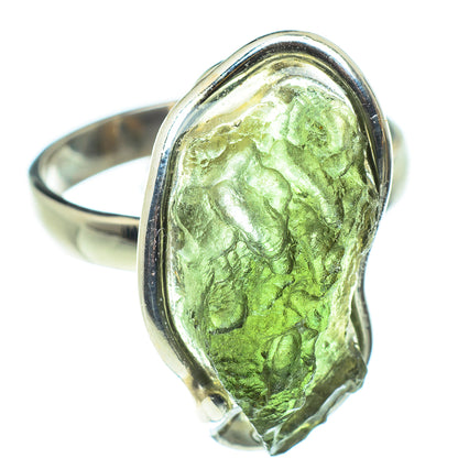 Czech Moldavite Rings handcrafted by Ana Silver Co - RING58083