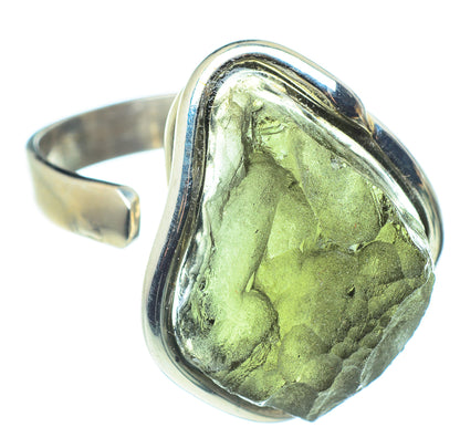 Czech Moldavite Rings handcrafted by Ana Silver Co - RING58084