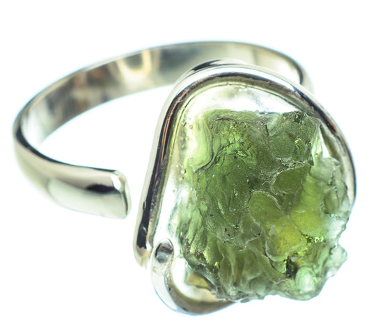 Czech Moldavite Rings handcrafted by Ana Silver Co - RING58085