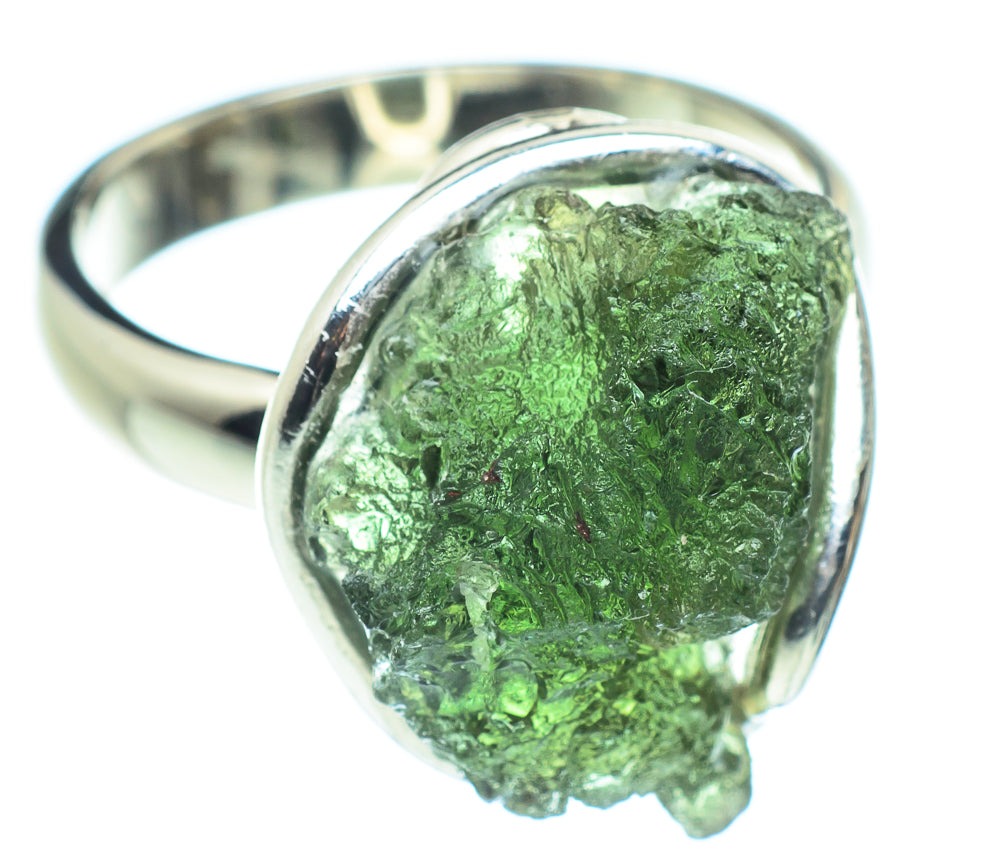 Czech Moldavite Rings handcrafted by Ana Silver Co - RING58087