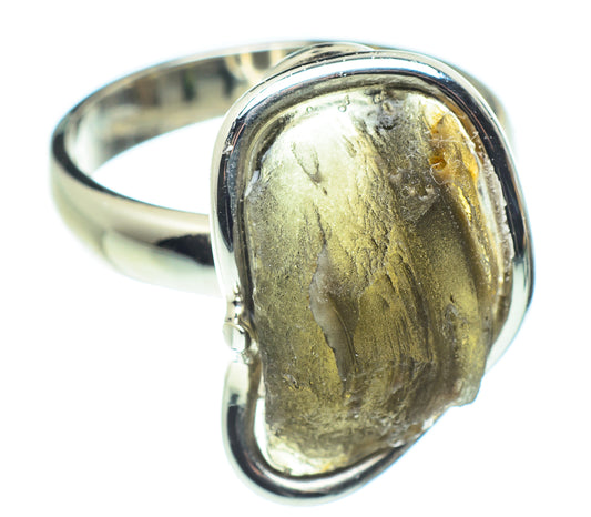 Czech Moldavite Rings handcrafted by Ana Silver Co - RING58092