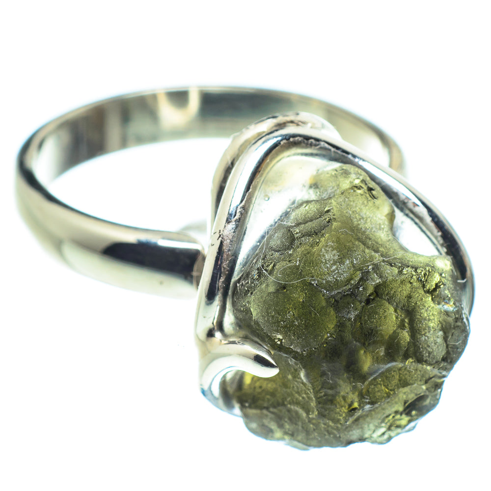 Czech Moldavite Rings handcrafted by Ana Silver Co - RING58093
