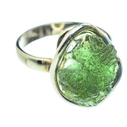 Czech Moldavite Rings handcrafted by Ana Silver Co - RING58094