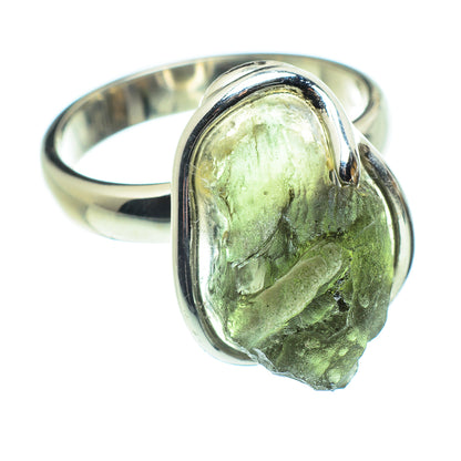 Czech Moldavite Rings handcrafted by Ana Silver Co - RING58095