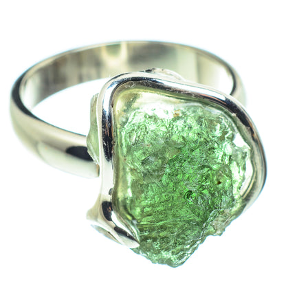 Czech Moldavite Rings handcrafted by Ana Silver Co - RING58097