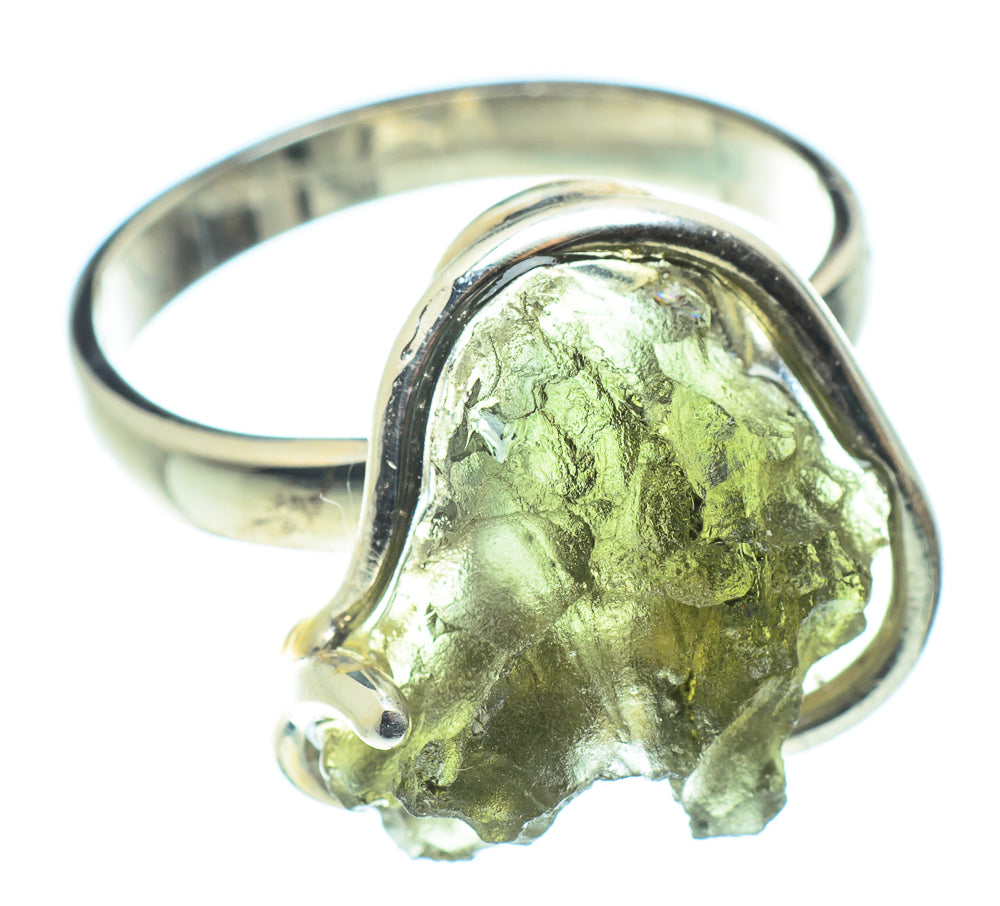 Czech Moldavite Rings handcrafted by Ana Silver Co - RING58098