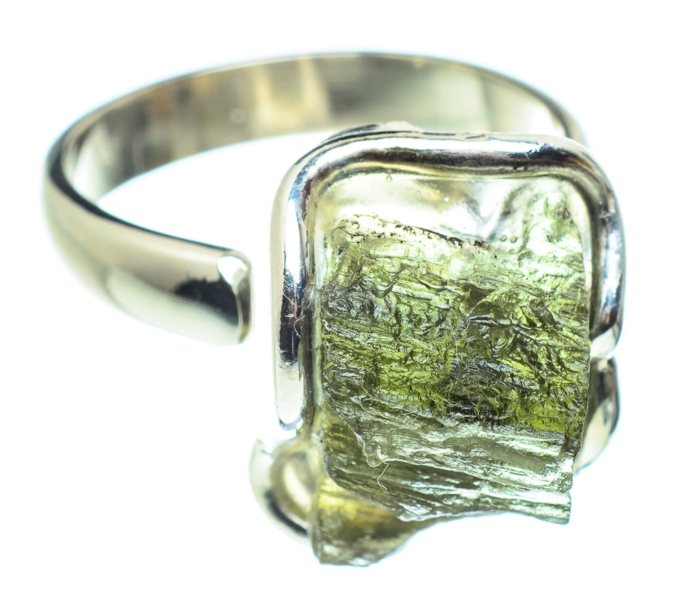 Czech Moldavite Rings handcrafted by Ana Silver Co - RING58100