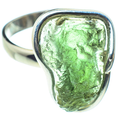 Czech Moldavite Rings handcrafted by Ana Silver Co - RING58101