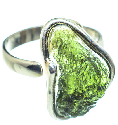 Czech Moldavite Rings handcrafted by Ana Silver Co - RING58102