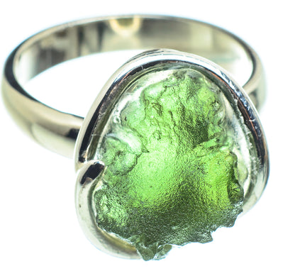 Czech Moldavite Rings handcrafted by Ana Silver Co - RING58104