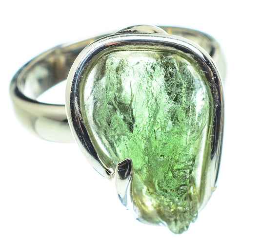 Czech Moldavite Rings handcrafted by Ana Silver Co - RING58105