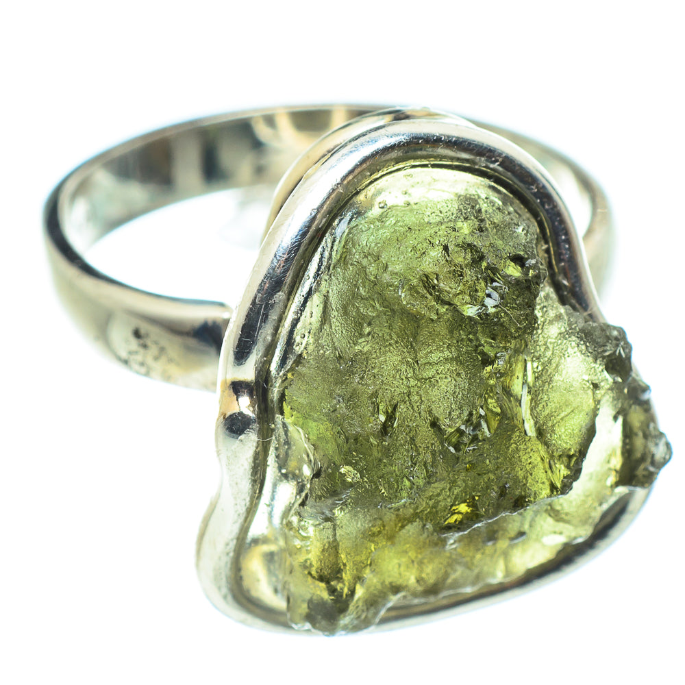 Czech Moldavite Rings handcrafted by Ana Silver Co - RING58110