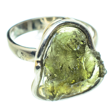 Czech Moldavite Rings handcrafted by Ana Silver Co - RING58110