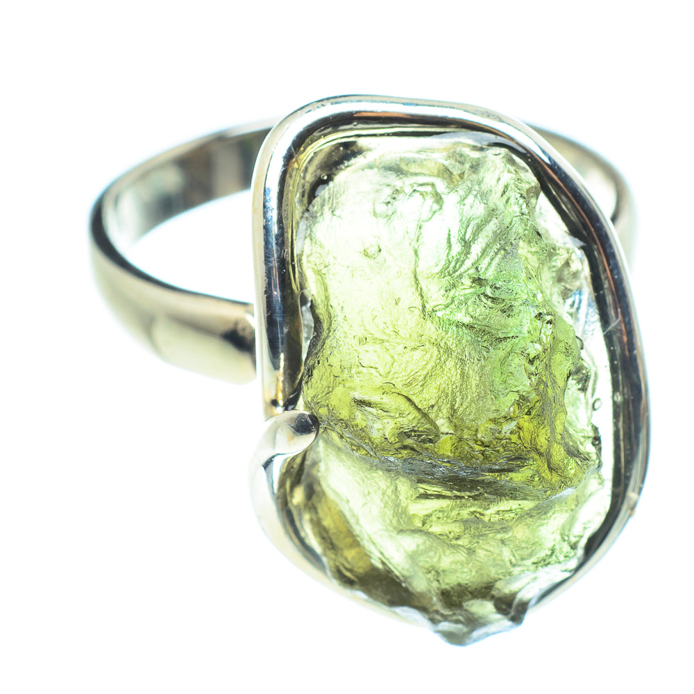 Czech Moldavite Rings handcrafted by Ana Silver Co - RING58111
