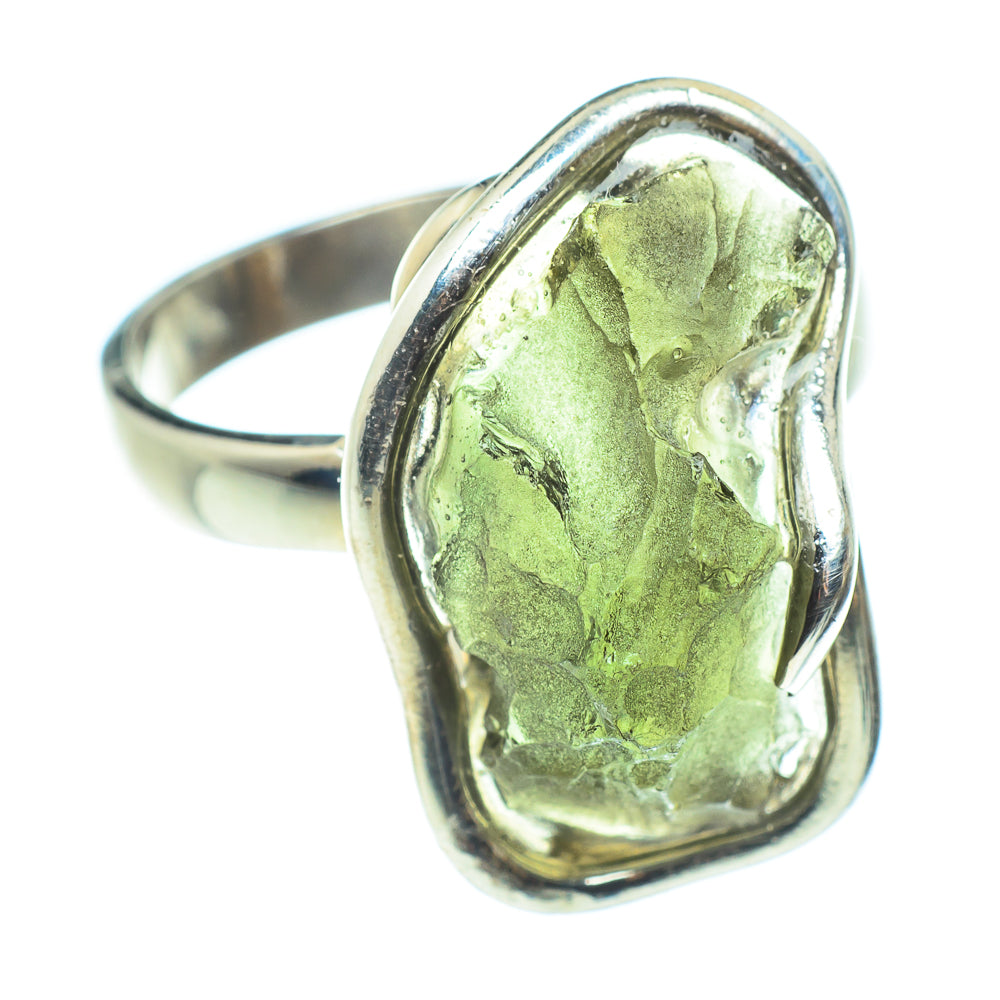 Czech Moldavite Rings handcrafted by Ana Silver Co - RING58113