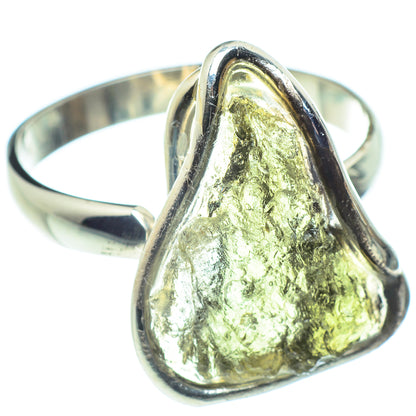 Czech Moldavite Rings handcrafted by Ana Silver Co - RING58117