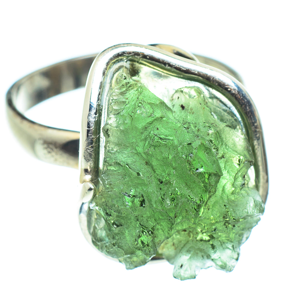 Czech Moldavite Rings handcrafted by Ana Silver Co - RING58120