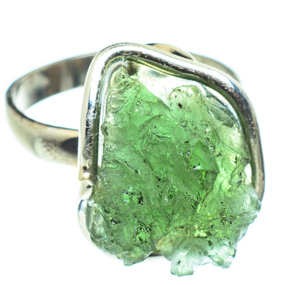 Czech Moldavite Rings handcrafted by Ana Silver Co - RING58120