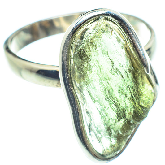 Czech Moldavite Rings handcrafted by Ana Silver Co - RING58127