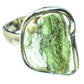 Czech Moldavite Rings handcrafted by Ana Silver Co - RING58128