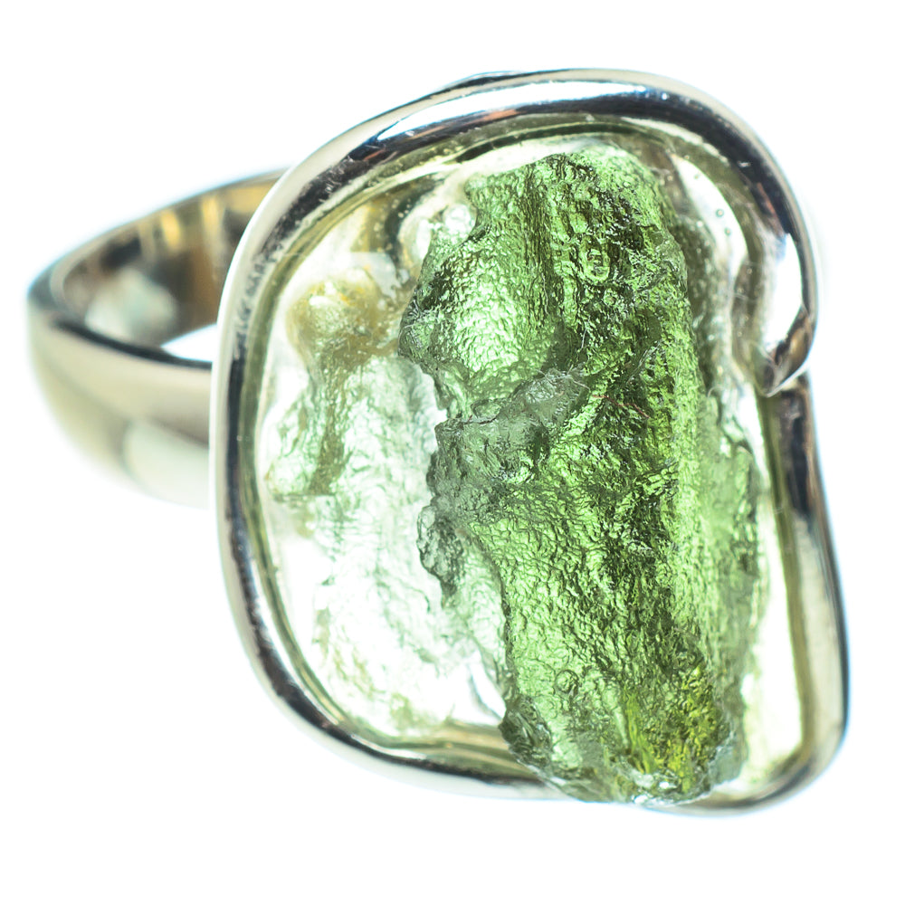 Czech Moldavite Rings handcrafted by Ana Silver Co - RING58128