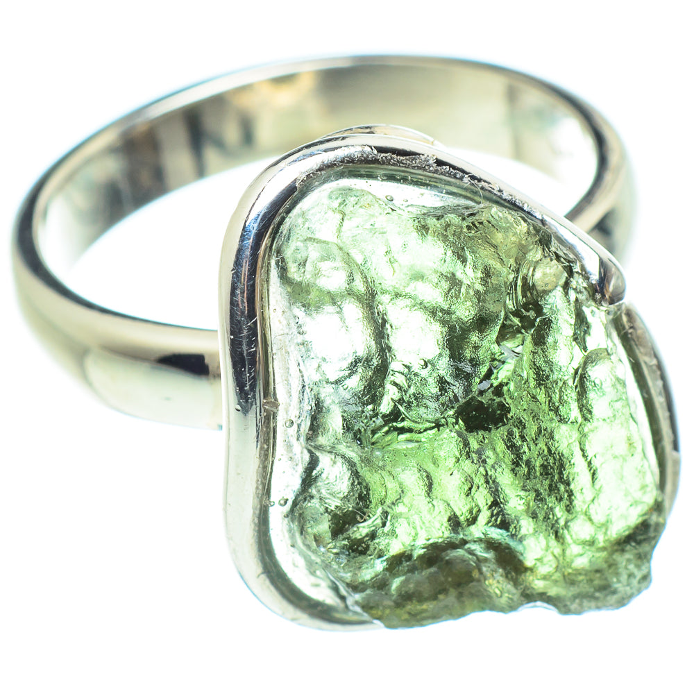 Czech Moldavite Rings handcrafted by Ana Silver Co - RING58129