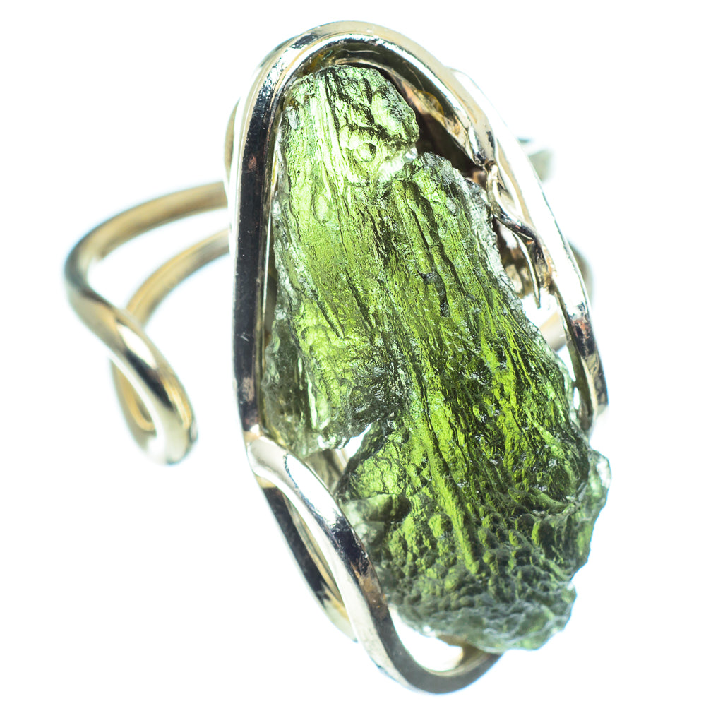 Czech Moldavite Rings handcrafted by Ana Silver Co - RING58135