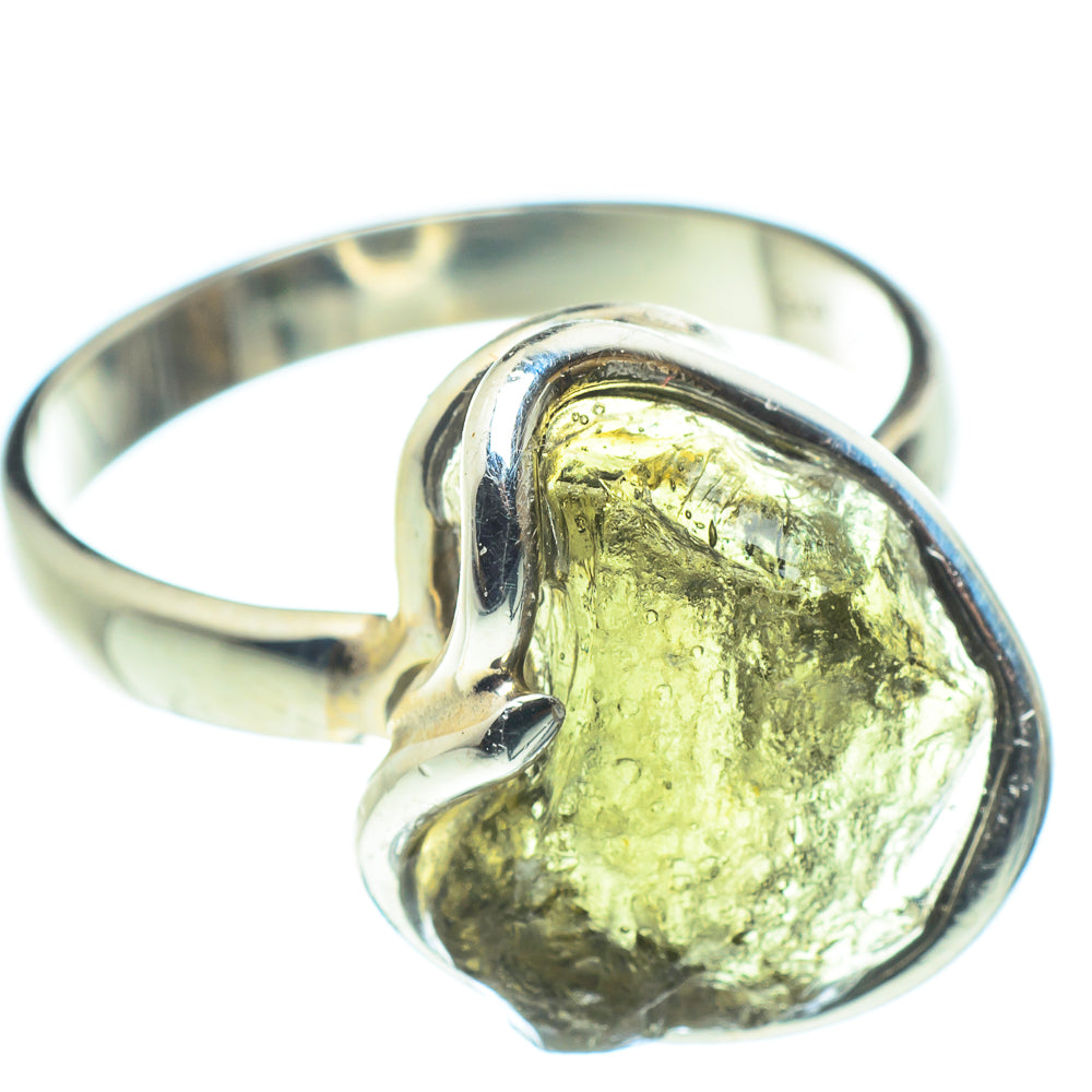 Czech Moldavite Rings handcrafted by Ana Silver Co - RING58138