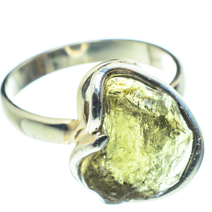 Czech Moldavite Rings handcrafted by Ana Silver Co - RING58138
