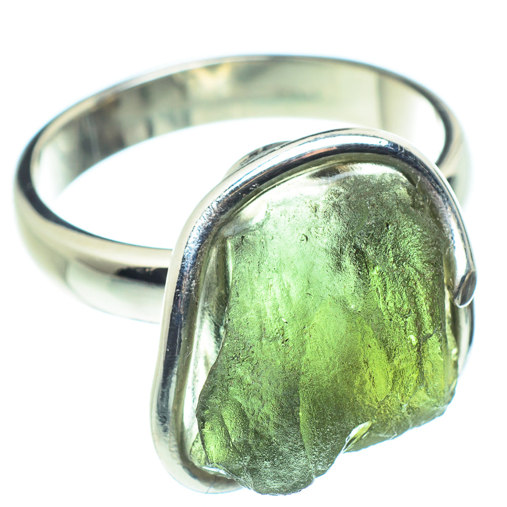 Czech Moldavite Rings handcrafted by Ana Silver Co - RING58140